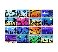 Landscape Drawing Stencils 16 Pack 8 1x11 7 Inch Reusable River