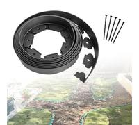 Landscape Edging Border Kit, No Dig Plastic Garden Edging with Spikes, Durable & Flexible for Lawn, Flower Beds, Yard