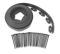 Landscape Edging Kit PE L Shaped No Dig Easy Install Plastic Garden Border for Lawn Flower Beds Tree Rings and Pathways (5cm*5cm*10m)