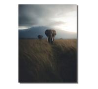 Landscape Elephant 5D Diamond Painting Kits for Adults Kids, DIY Full Drill Crystal Gem Diamond Art Paintings Embroidery Mosaic Kits, for Christmas Home Room Decor, Gifts for Girl 12x16 inch SYLF806