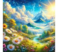 Landscape Flowers Jigsaw Puzzles for Adults 150 Pieces Hard Difficult Challenging puzzles for adults 150 pcs DIY Decoration Puzzle for Wall Decor Gifts