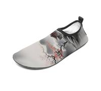 Landscape Flowers Water Shoes for Men Women, Lightweight Stretch Swim Shoes with Anti-Slip Rubber Sole, Quick-Dry Aqua Socks for Pool, Beach, Surfing, Style, 5 Women/5 Men
