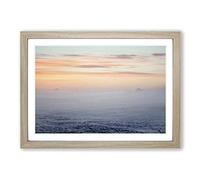 Landscape Fog in The Dawn Vol.2 Framed Print | A2 Oak Framed Wall Art | Ready to Hang | Modern Nature Picture | Living Room Bedroom Lounge Office