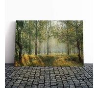 Landscape Forest Woodland View in The Spring Canvas Print | Gallery Wrapped 30mm Frame Wall Art | 20x14 inches | Ready to Hang | Modern Landscape Picture | Living Room Bedroom Lounge Office