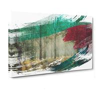 Landscape Forest Woodland View in the Spring V2 Canvas Print | Gallery Wrapped 30mm Frame Wall Art | 30x20 inches | Ready to Hang | Contemporary Landscape Picture | Living Room Bedroom Lounge Office