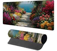 Landscape Gaming Mouse Mat 800x400x3mm, Mouse Pad Large Flower, Desk Mat with Stitched Edge, Mousepad with Non-Slip Rubber Base, Office Accessories, Keyboard Pad, for Gifts, Gaming, Desk Office K-9268