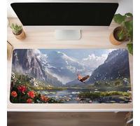 Landscape Gaming Mouse Mat Blue Large Mouse Pad 1200x600x3mm XXL Mousepad Desk Mat Improved Precision and Speed Rubber Base for Stable Grip on Smooth Surfaces Table Pad PjY3069 2-B