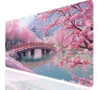 Landscape Gaming Mouse Mat Pink Mouse Pad Large 800x300x3mm, Extended Waterproof Mousepad Smooth Cloth Surface Improved Precision And Speed, Desk Mat Non-Slip Rubber Base for Office Gaming GKuk-5233