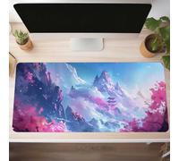 Landscape Gaming Mouse Mat Yellow Large Mouse Pad 1400x600x3 mm XXL Mousepad Desk Mat Improved Precision and Speed Rubber Base for Stable Grip on Smooth Surfaces Table Pad PjY151 N-Q
