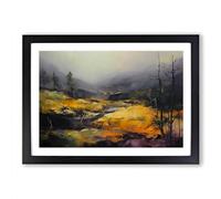 Landscape Gestural Framed Print | A2 Black Framed Wall Art | Ready to Hang | Eclectic Historical Picture | Living Room Bedroom Lounge Office
