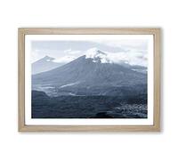Landscape Guatemala Volcano Vol.2 Framed Print | A2 Oak Framed Wall Art | Ready to Hang | Modern Nature Picture | Living Room Bedroom Lounge Office