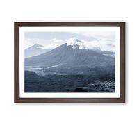 Landscape Guatemala Volcano Vol.2 Framed Print | A2 Walnut Framed Wall Art | Ready to Hang | Modern Nature Picture | Living Room Bedroom Lounge Office