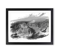 Landscape Horseshoe Bend Canyon Arizona USA V1 Modern Framed Print | A3 Black Framed Wall Art | Ready to Hang | Modern Flag Picture | Living Room Bedroom Lounge Office