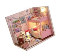 Landscape House Model Construction Set With Electronic Manual Complete Components For Home Decoration Family Activity Miniature With LED Lights