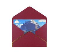 Landscape Images Elegant Greeting Card â€“ Premium Pearl Paper Holiday & Birthday Card With Gold Trim â€“ Blank Inside For Personal Message