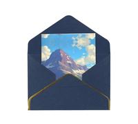 Landscape Images Elegant Greeting Card - Premium Pearl Paper Foldable Card With Gold Trim, Blank Inside For Personal Message - Perfect For Christmas, Birthday, Wedding & Valentine’s Day