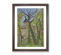 Landscape In Saint Bernard By Suzanne Valadon Classic Painting Framed Wall Art Print, Ready to Hang Picture for Living Room Bedroom Home Office Décor, Walnut A2 (64 x 46 cm)