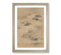 Landscape in The Moonlight Vol.1 by Kano Tan'yu Framed Print | A2 Oak Framed Wall Art | Ready to Hang | Modern Nature Picture | Living Room Bedroom Lounge Office