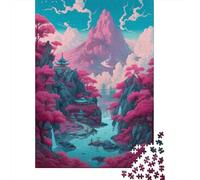 Landscape in The River 1000-Piece Puzzle for Adults, 70x50cm/1000pcs; Smooth White Card with Reduced Dust; to Return to Whenever Time Permits