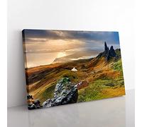 Landscape Isle of Skye Scotland 2 Canvas Wall Art Print 30x20 Inch