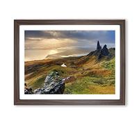 Landscape Isle of Skye Scotland 2 Modern Framed Print | A2 Walnut Framed Wall Art | Ready to Hang | Modern Nature Picture | Living Room Bedroom Lounge Office