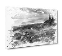 Landscape Isle of Skye Scotland 2 V4 Modern Canvas Wall Art Print Ready to Hang, Framed Picture for Living Room Bedroom Home Office Décor, 30x20 Inch (76x50 cm)