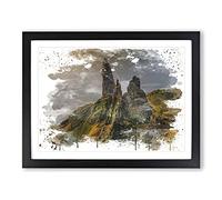 Landscape Isle of Skye Scotland 6 V3 Modern Framed Print | A3 Black Framed Wall Art | Ready to Hang | Modern Nature Picture | Living Room Bedroom Lounge Office