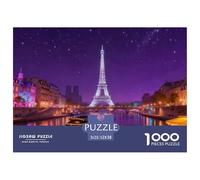 Landscape Jigsaw Puzzle 1000 Pieces Challenging Adults Teens Relax Famous Landmarks Eiffel Tower Decorative Hobby Poster 52x38cm/1000pcs