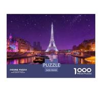 Landscape Jigsaw Puzzle 1000 Pieces Family Game Educational Fun Relax Famous Landmarks Eiffel Tower Decorative Poster Board 70x50cm/1000pcs