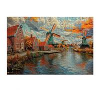 Landscape Jigsaw Puzzles for Adults 1000, 1000 piece Jigsaw Puzzles for Adults, Challenging Wooden Jigsaws Puzzle for The Whole for Women, Puzzle for Home Decor, Gifts for Men, Theme: Small Town S-68
