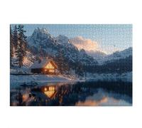 Landscape Jigsaw Puzzles for Adults 1500, 1500 piece Jigsaw Puzzles for Adults, Challenging Wooden Jigsaws Puzzle for The Whole for Women, Puzzle for Home Decor, Gifts for Women, Theme: Cabin P-44