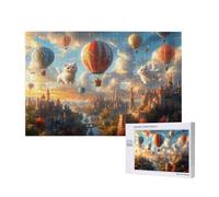 Landscape Jigsaw Puzzles for Adults 1500,Hot Air Balloon Puzzles for Adults Wooden,Funny/Difficult/Impossible/Challenging Decompression Games,As a Birthday for Women and Men M-741