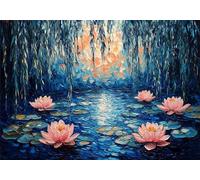 Landscape Jigsaw Puzzles for Adults 200 Piece Impossible Puzzle for Adults IQ Game Games Challenging Lotus Jigsaws 200 Pieces Toy for Women Men Gifts Home Beautiful Decoration Personalised P-869