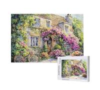 Landscape Jigsaw Puzzles for Adults 500 Small Town Puzzle, Wooden Puzzles for Adults with Gift Box, Impossible Puzzle, Challenging High Difficulty Family Activity, Gifts for Men Women,52x38 cm, p7t