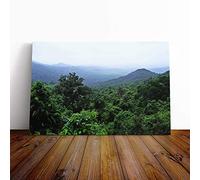 Landscape Jungle Rainforest (1) Canvas Print | Gallery Wrapped 30mm Frame Wall Art | 20x14 inches | Ready to Hang | Modern Landscape Picture | Living Room Bedroom Lounge Office