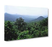 Landscape Jungle Rainforest No.1 Canvas Print | Gallery Wrapped 30mm Frame Wall Art | 20x14 inches | Ready to Hang | Modern Landscape Picture | Living Room Bedroom Lounge Office