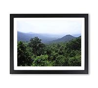 Landscape Jungle Rainforest No.1 Modern Framed Print | A3 Black Framed Wall Art | Ready to Hang | Modern Landscape Picture | Living Room Bedroom Lounge Office
