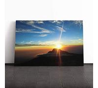 Landscape Kilimanjaro Mountain Vol.3 Canvas Print | Gallery Wrapped 30mm Frame Wall Art | 24x16 inches | Ready to Hang | Modern Landscape Picture | Living Room Bedroom Lounge Office