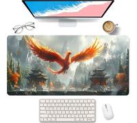 Landscape Large Mouse Mat 800x300x3mm, Phoenix Gaming Mouse Pad XXL W-5891 | Mousepad with Anti-Slip Rubber Base, Improved Precision and Speed, Desk Mat for for Home Office Work, Gifts for Man
