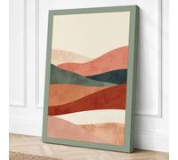 Landscape Layers Minimalist Canvas Wall Art Print 18x12 Inch (46 x 30 cm)