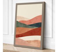 Landscape Layers Minimalist Canvas Wall Art Print 24x16 Inch