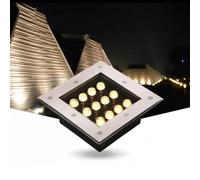 Landscape Lights - Outdoor Buried Lights, AC12V Low Voltage Square Underground Light, IP66 Waterproof LED Recessed Ground Spot Light, for Garden, Pathway, Patio Landscape Lighting (Color : White, Si