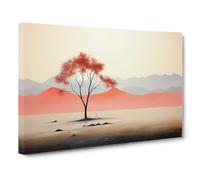 Landscape Minimalism No.3 Canvas Print | Gallery Wrapped 30mm Frame Wall Art | 30x20 inches | Ready to Hang | Minimalist Landscape Picture | Living Room Bedroom Lounge Office