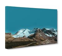 Landscape Moon Above the Mountains Canvas Print | Gallery Wrapped 30mm Frame Wall Art | 30x20 inches | Ready to Hang | Modern Space Picture | Living Room Bedroom Lounge Office