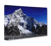 Landscape Mount Everest Mountain No.2 Canvas Print | Gallery Wrapped 30mm Frame Wall Art | 24x16 inches | Ready to Hang | Modern Landscape Picture | Living Room Bedroom Lounge Office