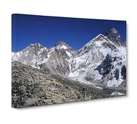 Landscape Mount Everest Mountain No.3 Canvas Print | Gallery Wrapped 30mm Frame Wall Art | 24x16 inches | Ready to Hang | Modern Landscape Picture | Living Room Bedroom Lounge Office