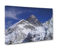 Landscape Mount Everest Mountain No.4 Canvas Print | Gallery Wrapped 30mm Frame Wall Art | 24x16 inches | Ready to Hang | Modern Landscape Picture | Living Room Bedroom Lounge Office