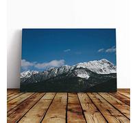Landscape Mountain and Blue Sky Canvas Print | Gallery Wrapped 30mm Frame Wall Art | 30x20 inches | Ready to Hang | Modern Landscape Picture | Living Room Bedroom Lounge Office