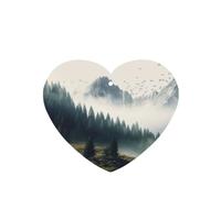 Landscape Mountain Car Air Fresheners Cards 4 Pcs Long Lasting Car Fresheners Gifts for Men Women Auto Aromatherapy Tablets Hanging Scented Card Rearview Mirror Pendant - Lavender Scent