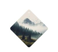 Landscape Mountain Car Air Fresheners Cards 4 Pcs Long Lasting Car Fresheners Gifts for Men Women Auto Aromatherapy Tablets Hanging Scented Card Rearview Mirror Pendant - Lavender Scent